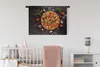 MuchoWow® Wandteppich Wandbehang Pizza - Gemüse - Kräuter - Produktbild-Vorschau 2