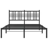 The Living Store Bettgestell mit Kopfteil Metall Schwarz Produktbild-Vorschau 5