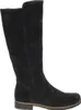 A black suede boot shown from the side against a white background. Produktbild-Vorschau