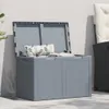 vidaXL Záhradný úložný box 180 L sivý PP vzhľad dreva Náhľad obrázku produktu 1