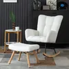 okwish Schaukelstuhl Sessel mit Fußhocker, Metallgestell Produktbild-Vorschau 2
