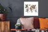 MuchoWow® Poster Weltkarte Kinder - Braun - Weiß 50x50 cm - Produktbild-Vorschau 2