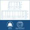 Diagrams and specifications for a Bestway Power Steel frame pool. Anteprima dell’immagine prodotto