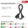 EMOS Dvojžilový pohyblivý prívod 3 m / 1 zásuvka / čierny / Náhľad obrázku produktu 9