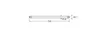 A technical drawing of an LED tube light with dimensions indicated. Produktbild-Vorschau
