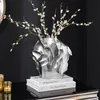 riess-ambiente Handgefertigte Vase LIQUID 25cm silber Produktbild-Vorschau 15