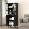 Hohes Bücherregal mit Tür aus gehärtetem Glas und Produktbild-Vorschau 14
