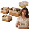 Set mit 3 Bambuskörben mit Stoffeinlage, 30 x 20 x 13 cm Produktbild-Vorschau 12