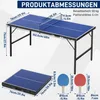 ACXIN Mini Tischtennistisch blau klappbar, Tragbarer Produktbild-Vorschau 2
