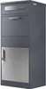 A dark gray parcel mailbox with stainless steel elements. Produktbild-Vorschau
