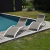 Lot de 2 transats GALAPAGOS en textilène taupe - aluminium Voir les images du produit 2