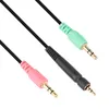 Close-up shot of three audio jacks with colored connectors. Anteprima dell’immagine prodotto