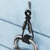 A black USB-C charging cable is shown hanging from a hook and wrapped around a metal object. Anteprima dell’immagine prodotto
