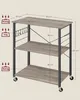 VASAGLE Küchenwagen mit 3 Ebenen, 6 Haken, 40 x 80 x 89 cm, Produktbild-Vorschau 3