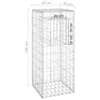 vidaXL Colonne gabbione 2 pezzi 40x40x100 cm ferro Anteprima dell’immagine prodotto 7