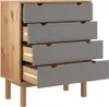 vidaXL Zásuvková skříň OTTA Brown&Grey 76,5x39,5x90 cm Náhled obrázku produktu 4
