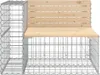 vidaXL Gabionová zahradní lavička 287x71x65,5 cm Borovicový Náhled obrázku produktu 4