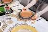 Gold platzsets und untersetzer Rund, Gold Tischsets Rund Produktbild-Vorschau 4