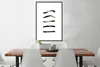 MuchoWow® Gerahmtes Poster Linie - Schwarz - Design 60x90 Produktbild-Vorschau 3