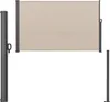 A retractable side awning is shown against a white background, with its support poles visible. Produktbild-Vorschau