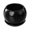 Blumentopf Blumenübertopf Schwarz Kugel Blumenschale mit Produktbild-Vorschau 4
