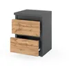 A modern nightstand with two drawers, shown against a white background. Náhľad obrázku produktu
