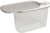 A clear, studio shot of a transparent plastic storage container with a gray lid. Anteprima dell’immagine prodotto