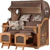 Strandkorb-Set - bene living - Ammersee Grande XL Teak - PE Produktbild-Vorschau 1