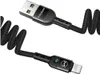 Kabel USB na Lightning Rychlý spirálový kabel 1,8 m černý Náhled obrázku produktu 3