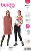 Burda patroon 5989 - T-shirt, jurk met kraag, coltrui Productafbeelding-voorbeeld 2