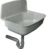A gray sink with a drain pipe attached, shown against a white background. Produktbild-Vorschau