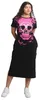 Yakuza Damskie sukienka T-shirt Lost Skull Midi, czarna, Podgląd zdjęcia produktu 5