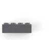A single dark gray LEGO brick with four studs on top, isolated on a white background. Anteprima dell’immagine prodotto