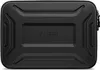 A black laptop bag with a textured surface and a prominent logo in the center. Náhľad obrázku produktu