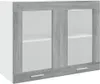 vidaXL Hängeschrank Lyon Glas Grau Sonoma 80x31x60 cm Produktbild-Vorschau 1