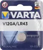 Varta V12GA, LR43, 186, 84, LR1142 Knopfzelle Produktbild-Vorschau 1