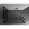 Mexen Kioto Duschwand Walk-in 100 x 100 x 40 cm, schwarzes Produktbild-Vorschau 4