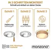 MONZANA® Deckenlampe Stoff Wohnzimmer Schlafzimmer E27 Produktbild-Vorschau 3
