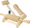 3 tlg. Massageroller Set Holz Naturbelassen für Rücken Produktbild-Vorschau 1