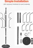 An image showing the components of a coat rack and how to assemble it. Anteprima dell’immagine prodotto