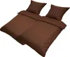 4 tlg Uni Bettwäsche 135x200 Braun Einfarbig Renforce Produktbild-Vorschau 3