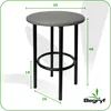 BEGRYF 2er Set Hocker 35x35x48 cm Grau Kunstleder Produktbild-Vorschau 3