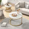 ProximaX Couchtisch Runder Kaffeetisch, 2tlg. mit Produktbild-Vorschau 6