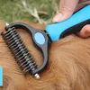 Blaue Doppelseitige Hunde- Katzenbürste für Langhaar, Produktbild-Vorschau 5