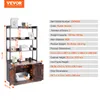 A product image showing a rustic brown cabinet with shelves and doors, along with a specification table and dimensions. Podgląd zdjęcia produktu