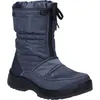 A blue and black snow boot is shown against a white background. Produktbild-Vorschau