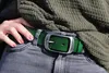 styleBREAKER Uni leren riem, 3,7 cm breed | Glanzend Productafbeelding-voorbeeld 3