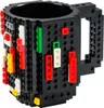 Kreative Brick Mug Kaffeetasse Schwarz - DIY Baustein Produktbild-Vorschau 1