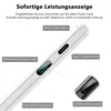 A close-up diagram of a stylus pen with labels pointing out its features. Produktbild-Vorschau