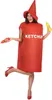 Ketchup-Kostüm Ketchub-Tube rot-weiss - Einheitsgröße Produktbild-Vorschau 2